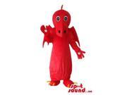 Fairy Tale Cute Red Dragon Plush Canadian SpotSound Mascot With Red Wings