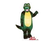 Green And All Yellow Alligator Jungle Animal Canadian SpotSound Mascot With Happy Face Green And All Yellow Alligator Jungle Animal Canadian SpotSound Mascot With Happy Face