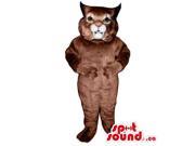 Customised Brown Wildcat Canadian SpotSound Mascot With A White Mouth