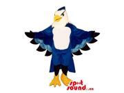 Cool Blue And White Bird Plush Canadian SpotSound Mascot With Beautiful Wings Cool Blue And White Bird Plush Canadian SpotSound Mascot With Beautiful Wings
