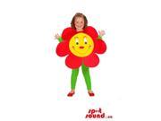 Peculiar Cute Red Flower Children Size Disguise With A Face