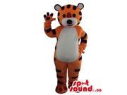 Fairy Tale Orange Tiger Plush Canadian SpotSound Mascot With White Belly