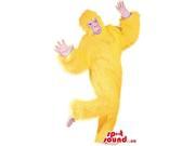 Flashy Yellow Woolly Gorilla Plush Canadian SpotSound Mascot Or Disguise