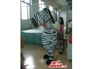 Customised Zebra Plush Animal Canadian SpotSound Mascot With Huge Head