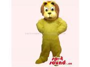 Customised All Yellow Cute Lion Plush Canadian SpotSound Mascot