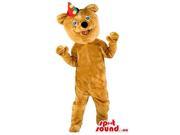 Customised All Brown Bear Forest Canadian SpotSound Mascot With A Party Hat