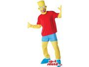 Bart Simpson Cartoon Character Adult Size Disguise