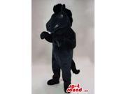 Customised All Black Angry Horse Animal Plush Canadian SpotSound Mascot
