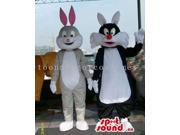 Sylvester Cat And Bugs Bunny Cartoon Character Canadian SpotSound Mascots