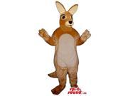 Customised Brown Kangaroo Canadian SpotSound Mascot With A Beige Belly