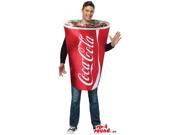 Real Looking Coca Cola Paper Cup Adult Size Plush Costume