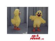 Customised Peculiar Yellow Duck Canadian SpotSound Mascot With Orange Beak