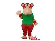 Cute Brown Gorilla Fairy Tale Plush Canadian SpotSound Mascot With Green T Shirt