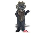 Cute Grey Wolf Forest Animal Plush Canadian SpotSound Mascot With Large Blue Eyes