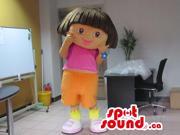 Dora The Explorer Girl Character Canadian SpotSound Mascot From Cartoon Series