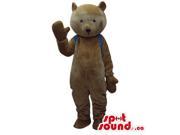 Customised Brown Teddy Bear Plush Canadian SpotSound Mascot With A Backpack