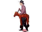 Horse Rider Adult Size Costume With A Plush Horse