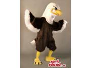 Brown And White Angry American Eagle Bird Plush Canadian SpotSound Mascot