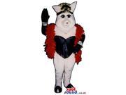 Pig Girl Plush US SpotSound Mascot Wearing Cabaret Dancer Garments