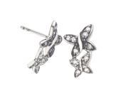 Diamond Butterfly Earrings in Sterling Silver 0.25 carats H I I2