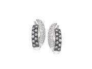 Diamond Huggie Earrings in Sterling Silver 0.38 carats H I I2