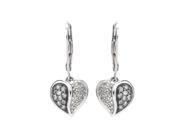 Diamond Heart Dangle Earring in Sterling Silver 0.33 carats H I I2