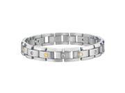 Men s Diamond Bracelet in Stainless Steel 0.15cts H I I3