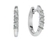 Diamond Small Hoops in 10k White Gold 0.20 carats H I I2