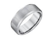 Men s 8mm Tungsten Band with Satin Finish