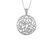 Diamond Medallion Pendant in Sterling Silver 0.25cts