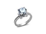 2.5 Carat Clear Round Cut CZ Engagement Ring