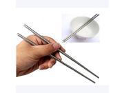 2 pairs Non slip Chop Sticks Stainless Steel Chopstick Chinese Stylish Durable