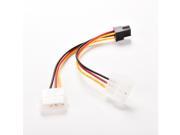 Dual 2x Molex 4 Pin to PCI E 6 Pin Power Converter Adapter Cable
