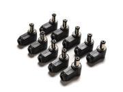 10pcs Right Angle 2.1x5.5mm 2.1mm DC Power Male Plug Soldering Connector Black
