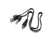 3.5mm USB to Mini USB Standard Audio Jack Connection Cable for Speakers Mp3 4