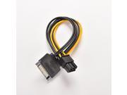 20cm SATA 15 Pin Male to 6 Pin PCI Express PCI E Card Power Adapter Cable