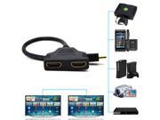 1080P HDMI Port Male to 2Female 1 In 2 Out Splitter Cable Adapter Converter Home