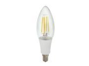 Vintage LED Filament bulb 40W Equivalent 4W Candelabra E12 Base LED Bulb Cool Daylight White 6000K w Clear Glass 360° Beam Angle for Home Restaurant Accent A