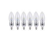 6 Pack Dimmable E12 LED Candelabra Bulbs 4.5w 280lm 35w incandescent replacement Warm White 3000k light for Chandeier