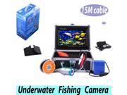 7 Color LCD 600tvl Waterproof 15m Cable 4000mah Rechargeable Battery Fish Finder Underwater Fishing Video Camera with Carry Case