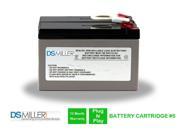 DSMiller UPS Replacement Battery Pack for APC BX900R CN APC RBC5 Cartridge 5 Leakproof 12V 7AH x 2 Battery. Pre charged with all required connectors and fu