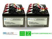 DSMiller UPS Replacement Battery Pack for APC SU3000RMUS APC RBC12 Cartridge 12 Leakproof 12V 7.2AH x 4 Battery. Pre charged with all required connectors a