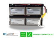 DSMiller UPS Replacement Battery Pack for APC SU1000RM2U APC RBC23 Cartridge 23 Leakproof Plug and Play Battery. Pre charged with all required connectors a