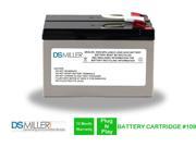 DSMiller UPS Replacement Battery Pack for APC BR1500LCD APC RBC109 Cartridge 109 Leakproof 12V 9AH x 2 Battery. Pre charged with all required connectors an