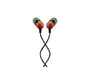 House of Marley EM JE041 TN Smile Jamaica In Ear Headphone with Mic and 1 Button Remote in Tan