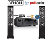 Denon AVR X1300W Receiver Bundle with Polk Audio TSi400 Floorstanding Speakers