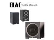 ELAC Debut B5 Bookshelf Speakers pair and S10EQ 400 Watt Powered Sub Bundle