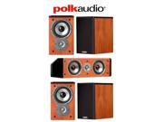 Polk Audio System with 4 TSi100 Speakers and 1 CS10 Speaker in Cherry