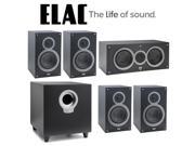 Elac Debut Bundle with 4 B6 Bookshelf 1 C5 Center Channel and 1 S10 Sub