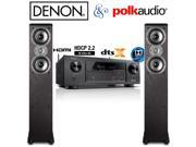 Denon AVR X1300W Receiver Bundle with Polk Audio TSi300 Floorstanding Speakers